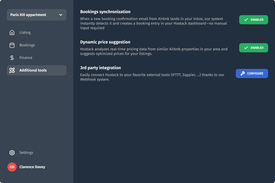Additional tools page